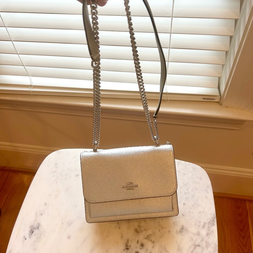 Silver Coach Crossbody bag